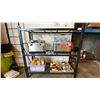 Image 1 : BLACK METAL 3 TIER SHELF RACKING UNIT *CONTENTS NOT INCLUDED*