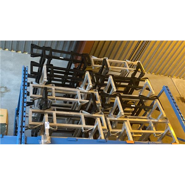GROUP OF CELLAR TEK WELDED ALUMINIUM BARREL STANDS - APPROX. 18