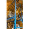 Image 6 : 7 BAYS OF BLUE PALLET RACKING - (9) 16FT UPRIGHTS, (24) 9FT & (4) 12FT SIDE RAILS WITH MOSTLY