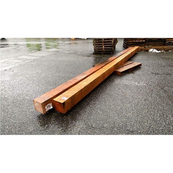 2 LARGE DOUGLAS FIR WOOD BEAMS NO.1 GRADE 8" X 8" X 20FT LONG