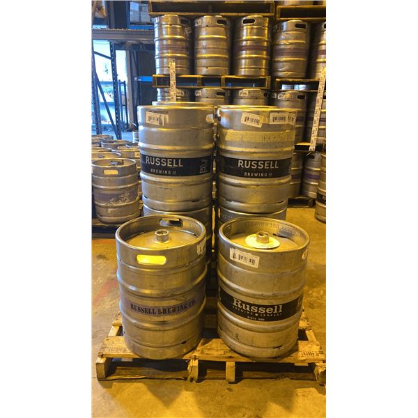 GROUP OF (10) 50 LITRE ALUMINIUM BREWERY KEGS