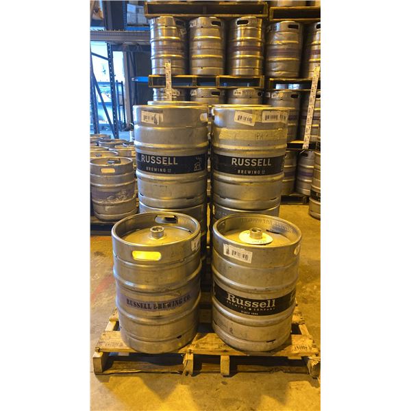 GROUP OF (10) 50 LITRE ALUMINIUM BREWERY KEGS