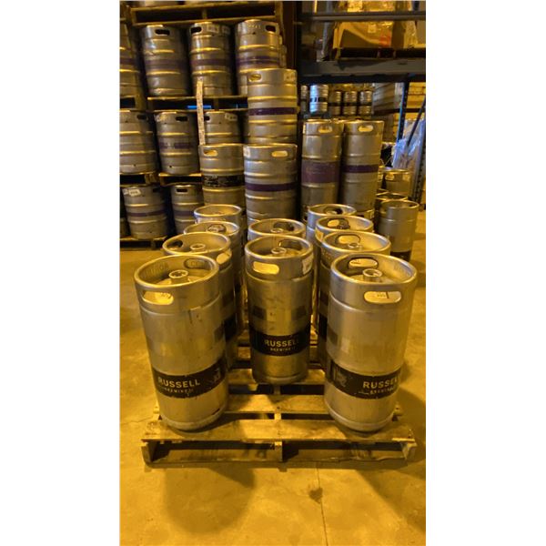 GROUP OF (10) 30 LITRE ALUMINIUM BREWERY KEGS
