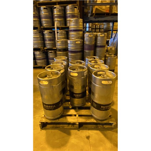 GROUP OF (10) 30 LITRE ALUMINIUM BREWERY KEGS