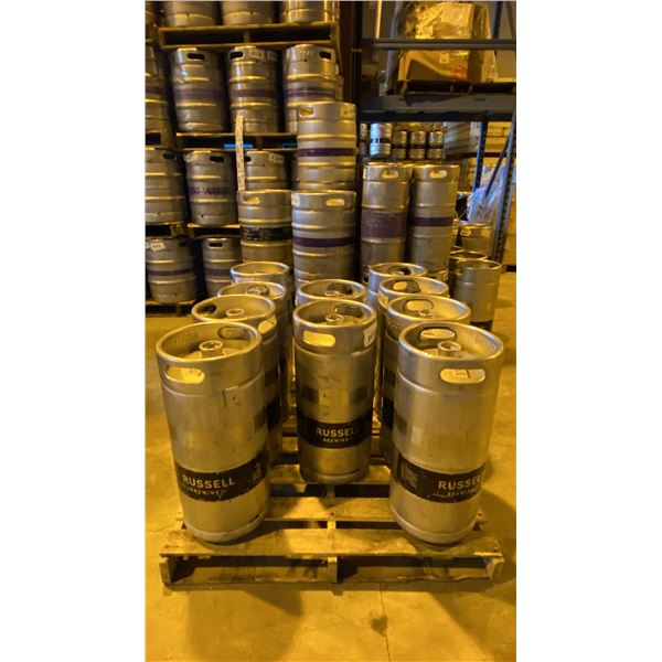 GROUP OF (10) 30 LITRE ALUMINIUM BREWERY KEGS