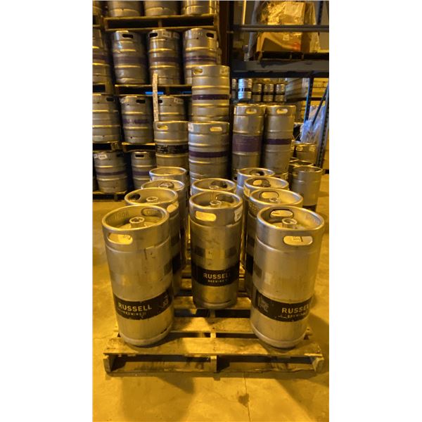 GROUP OF (10) 30 LITRE ALUMINIUM BREWERY KEGS