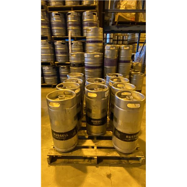 GROUP OF (10) 30 LITRE ALUMINIUM BREWERY KEGS