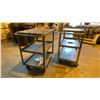 Image 4 : (2) WELDED METAL 3 TIER MOBILE SHOP CARTS