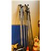 Image 5 : LARGE GROUP OF ASSORTED SHOP ITEMS - LADDERS, SHOVELS, BROOMS, PILONS, LOAD LOCKS,