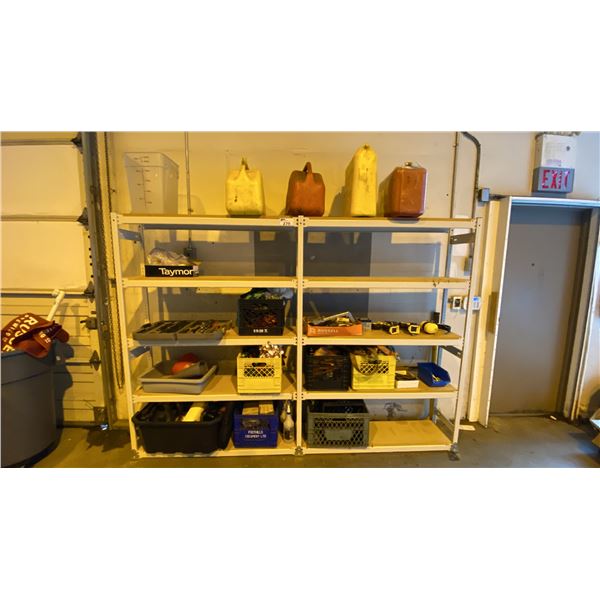 EZ RECK SHELVING SYSTEM AND CONTENTS - TOOLS AND ASSORTED MISCELLANEOUS ITEMS