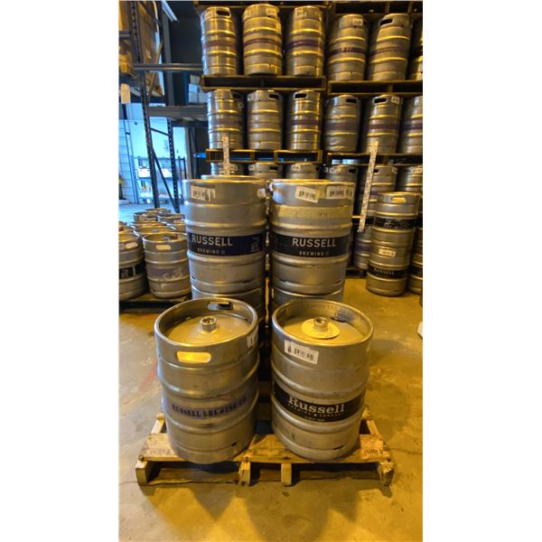 GROUP OF (10) 50 LITRE ALUMINIUM BREWERY KEGS