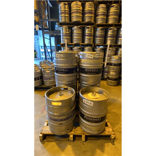 GROUP OF (10) 50 LITRE ALUMINIUM BREWERY KEGS