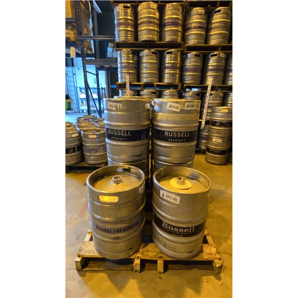 GROUP OF (10) 50 LITRE ALUMINIUM BREWERY KEGS
