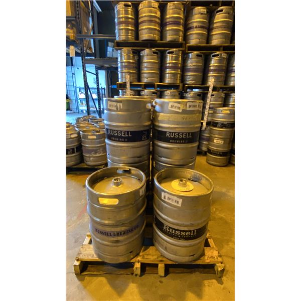 GROUP OF (10) 50 LITRE ALUMINIUM BREWERY KEGS