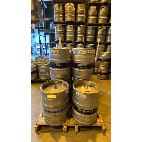 GROUP OF (10) 50 LITRE ALUMINIUM BREWERY KEGS