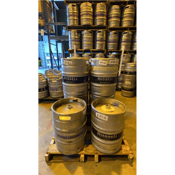 GROUP OF (10) 50 LITRE ALUMINIUM BREWERY KEGS