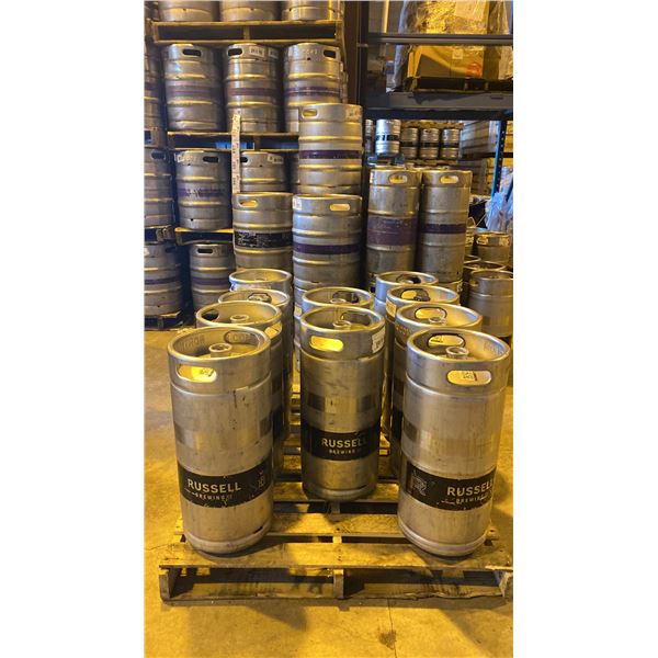 GROUP OF (10) 30 LITRE ALUMINIUM BREWERY KEGS
