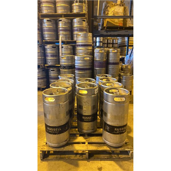 GROUP OF (10) 30 LITRE ALUMINIUM BREWERY KEGS