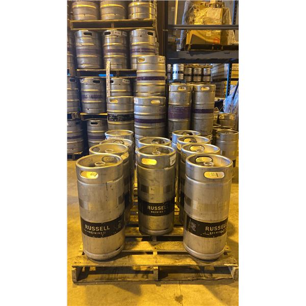 GROUP OF (10) 30 LITRE ALUMINIUM BREWERY KEGS
