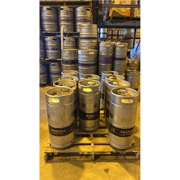 GROUP OF (10) 30 LITRE ALUMINIUM BREWERY KEGS