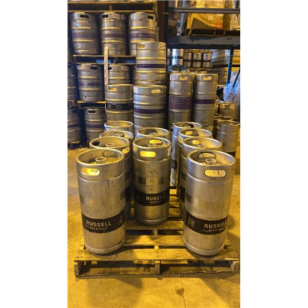 GROUP OF (10) 30 LITRE ALUMINIUM BREWERY KEGS