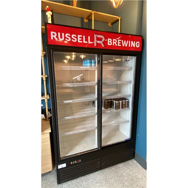 DOUBLE SLIDING DOOR COMMERCIAL COOLER *CONTENTS NOT INCLUDED*