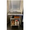 Image 1 : EFI STAINLESS STEEL PREP TABLE AND CONTENTS - APPROX. 3FT ACROSS X 2FT WIDE X 3FT HIGH