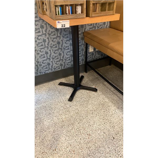 SMALL COUNTER HEIGHT BAR/BISTRO TABLE - APPROX. 2FT X 2FT X 3FT HIGH