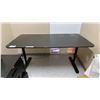 Image 1 : BLACK ADJUSTABLE HEIGHT OFFICE DESK - APPROX. 63" ACROSS X 31 1/2" WIDE