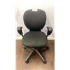 Image 1 : BLACK FABRIC UPHOLSTERED OFFICE CHAIR