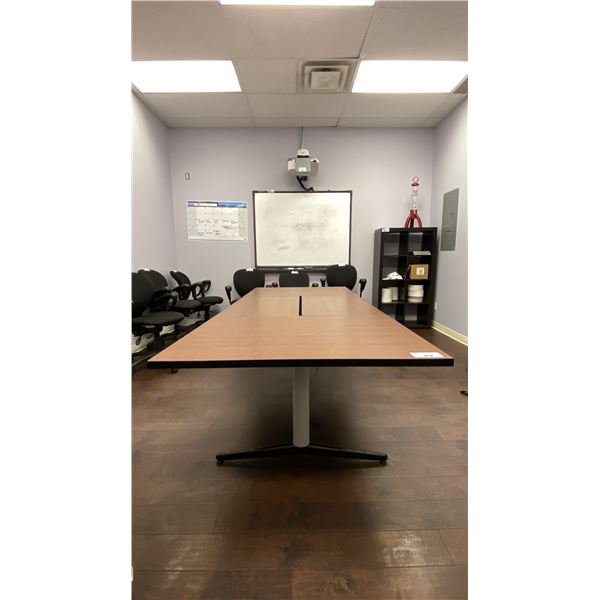 8FT BOARDROOM TABLE WITH CENTER POWER CONSOLE
