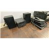 Image 4 : GROUP OF ASSORTED OFFICE ELECTRONICS - 4 MONITORS, BROTHER PRINTER, SMALL STEREO,