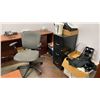 Image 5 : ASSORTED OFFICE FURNITURE - EXECUTIVE DESK, FILING CABINETS, WHITEBOARD WITH CABINET AND