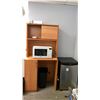 Image 1 : KITCHEN STATION -COUNTER CABINET UNIT,  PANASONIC MICROWAVE AND DANBY COMPACT FRIDGE