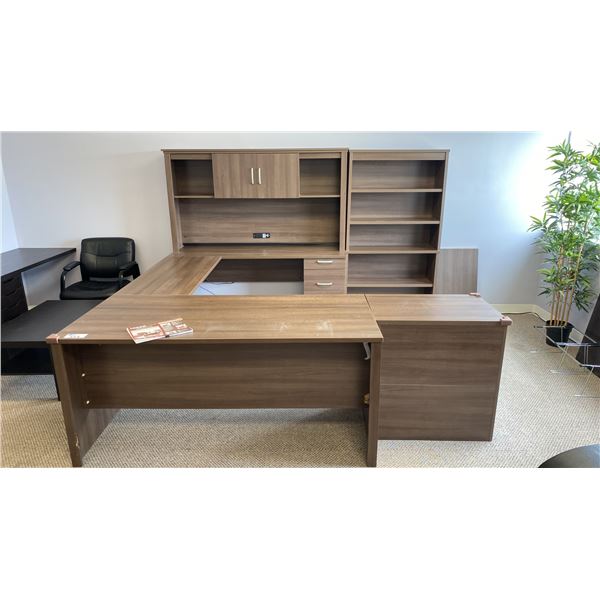 LOGAN U-SHAPED HOME OR OFFICE WORK STATION DESK SET