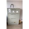 Image 2 : 3PCS. OFFICE DESK, 5 OFFICE CHAIRS, 4 DRAWER LATERAL FILING CABINET AND SMALL BLACK METAL