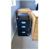 Image 4 : 3PCS. OFFICE DESK, 5 OFFICE CHAIRS, 4 DRAWER LATERAL FILING CABINET AND SMALL BLACK METAL