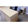 Image 2 : OFFICE DESK WITH SMALL MATCHING SINGLE DRAWER SIDE TABLE AND OFFICE CHAIR