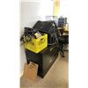 Image 2 : 3PCS. OFFICE DESK , 2 METAL FILING CABINETS, WOODEN CABINET, OFFICE CHAIR AND ASSORTED