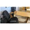 Image 3 : 3PCS. OFFICE DESK , 2 METAL FILING CABINETS, WOODEN CABINET, OFFICE CHAIR AND ASSORTED