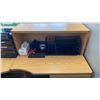 Image 4 : 3PCS. OFFICE DESK , 2 METAL FILING CABINETS, WOODEN CABINET, OFFICE CHAIR AND ASSORTED