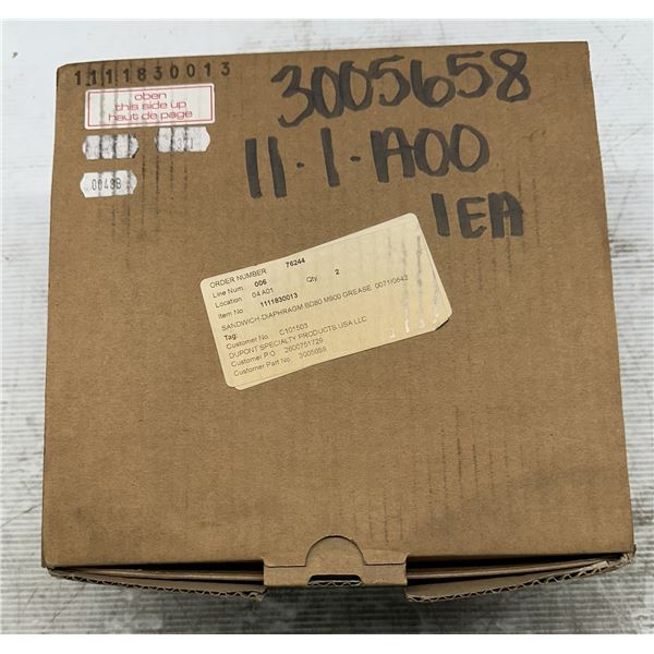 Lot of (2) Lewa #1111830013 Sandwich-Diaphragm BD80 M900 Grease