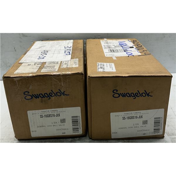 (2) Swagelok #SS-16GBS16-JLK Ball Valves