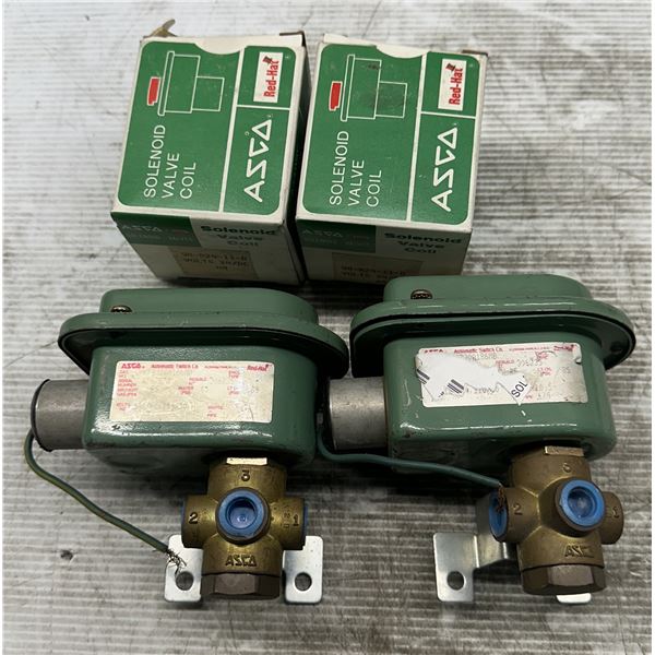 Lot of (4) Asco Valves 2-#98-824-11-D & 2-Part Number Unreadable