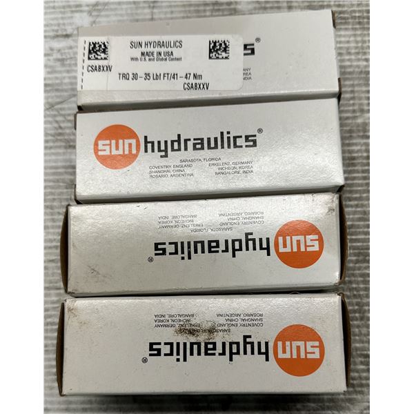 Lot of (4) Sun Hydraulics Valves 3-#CSABXXV & 1-#FDCBCAV-1.30GPM