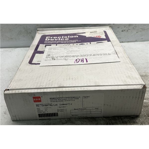 BS&B Safety #21004477-1 Rupture Disc Burst Pressure 73.24psi(G) @ 75 Degrees