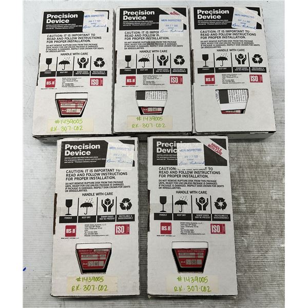 (5) BS&B Safety #21007121-1 Rupture Disc Burst Pressure 3540 psi(G) @ 25 Degrees C