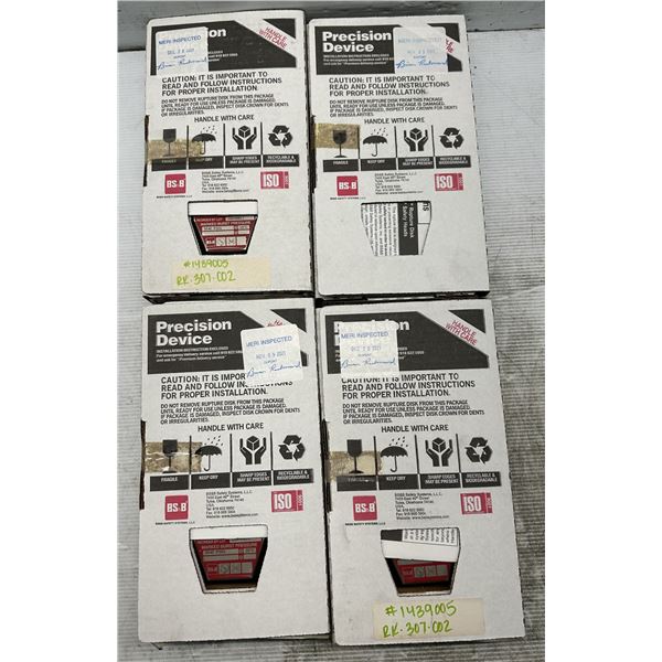 (4) BS&B Safety #21004861-1 Rupture Disc Burst Pressure 3540PSI(G) @ 25 Degrees C