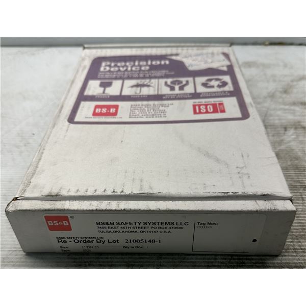 BS&B Safety #21005148-1 Rupture Disc Burst Pressure 75PSI(G) @ 70 Degrees