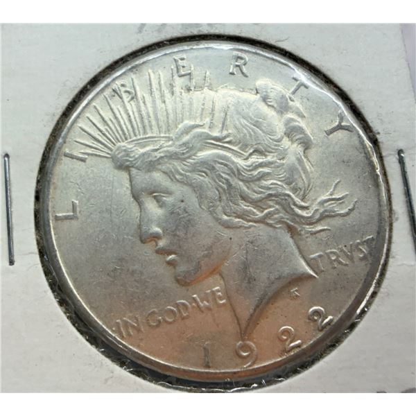 PEACE SILVER DOLLAR - 1922S